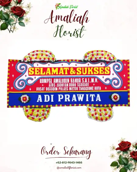Papan Bunga Ucapan Selamat Wedarijaksa